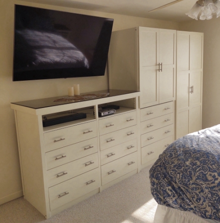 Solid Wood White Closet